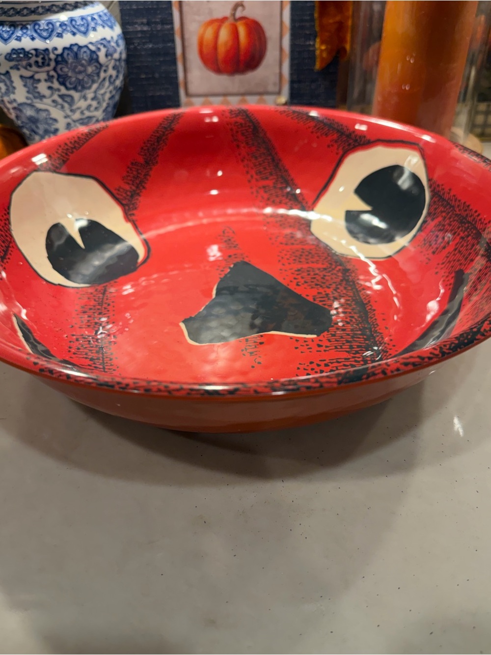 NWT John Derian for Target Halloween Melamine Pumpkin Serving Bowl 5 Qt - Picture 5 of 7